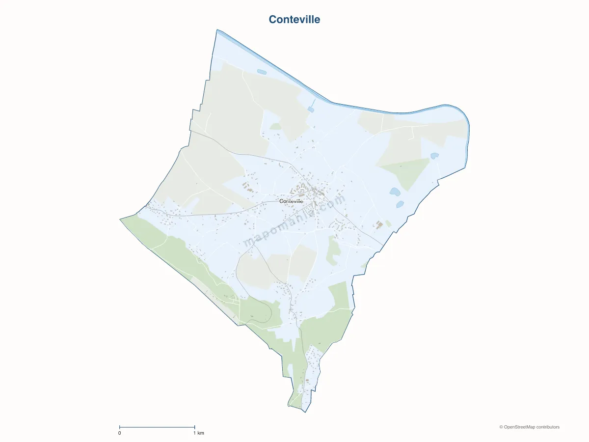 Carte de Conteville à personnaliser