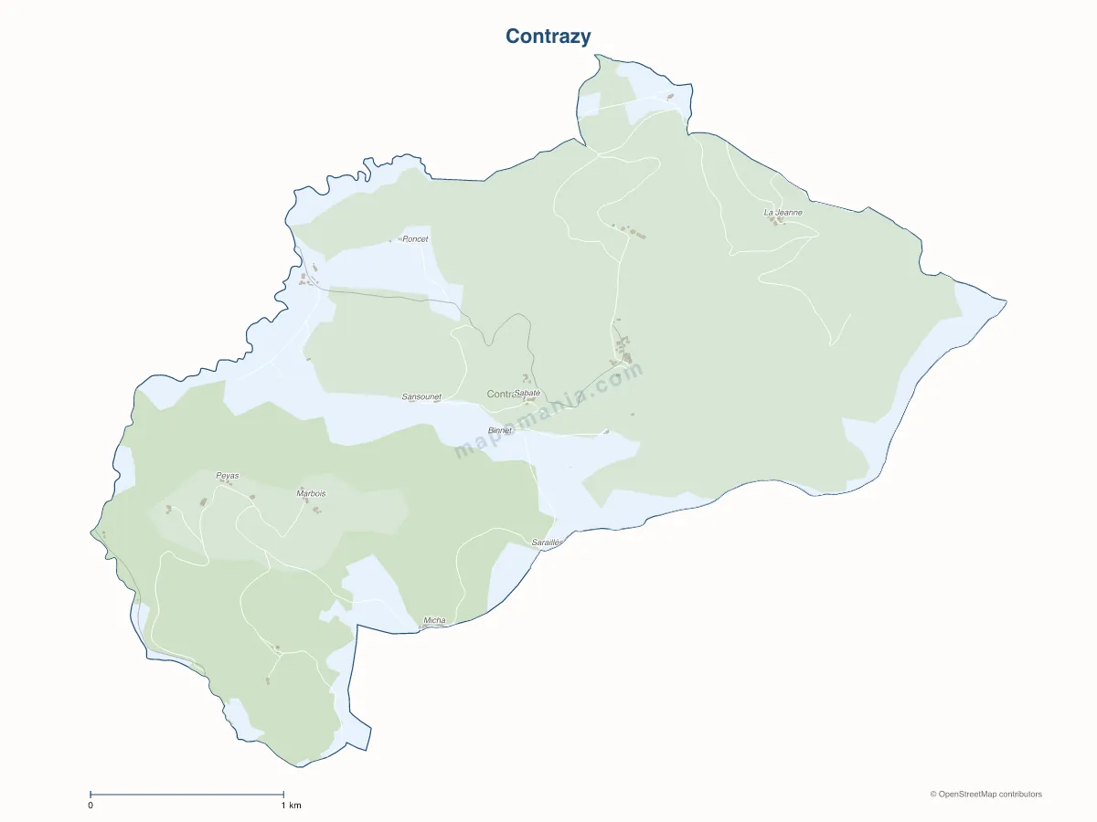 Carte de Contrazy à personnaliser