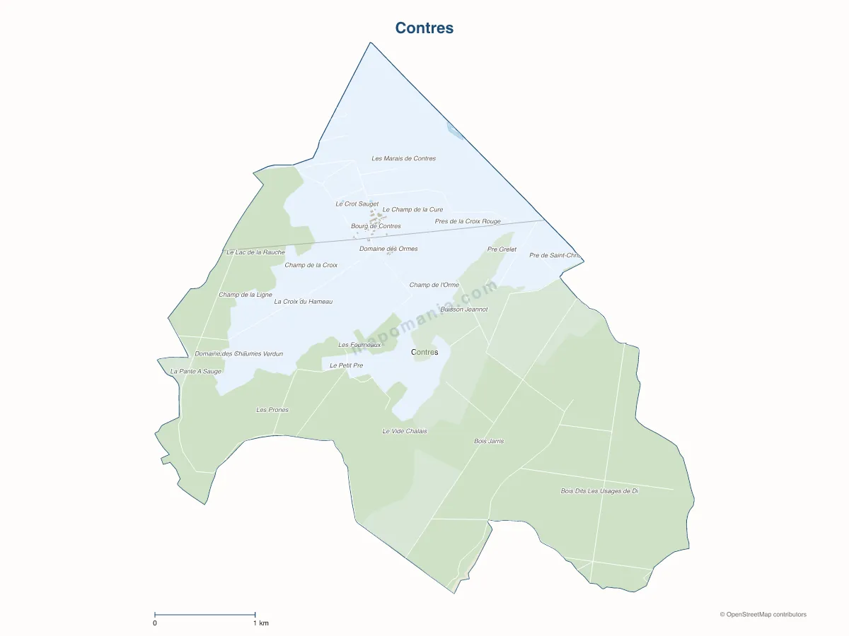 Carte de Contres à personnaliser