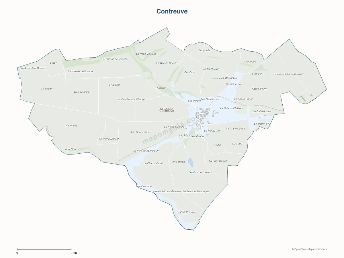 Carte de Contreuve à personnaliser
