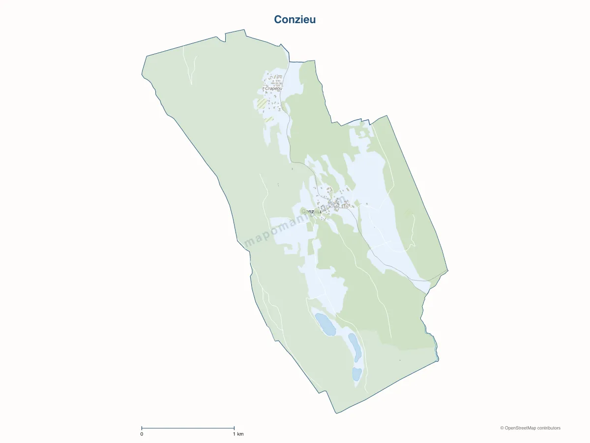 Carte de Conzieu à personnaliser