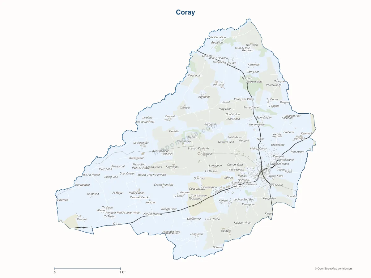 Carte de Coray à personnaliser