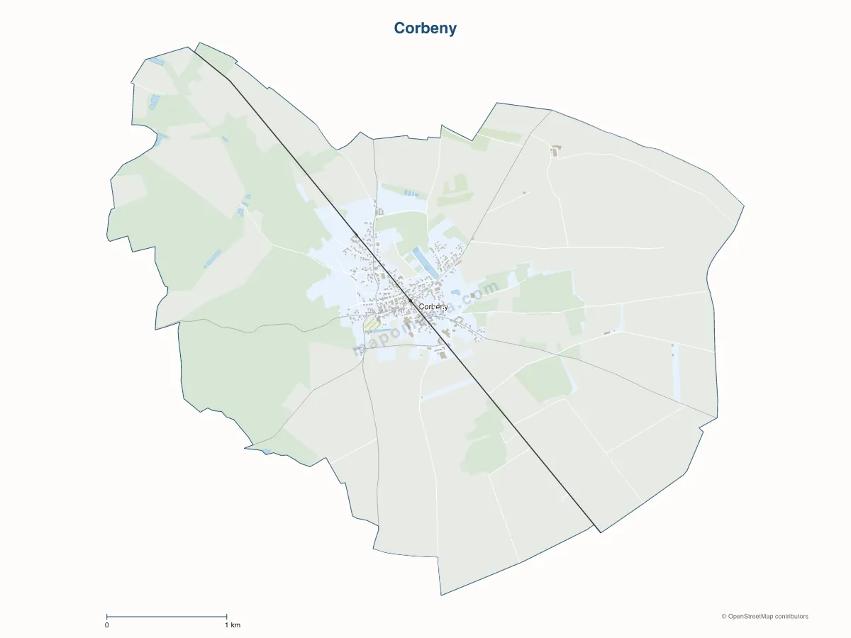 Carte de Corbeny à personnaliser