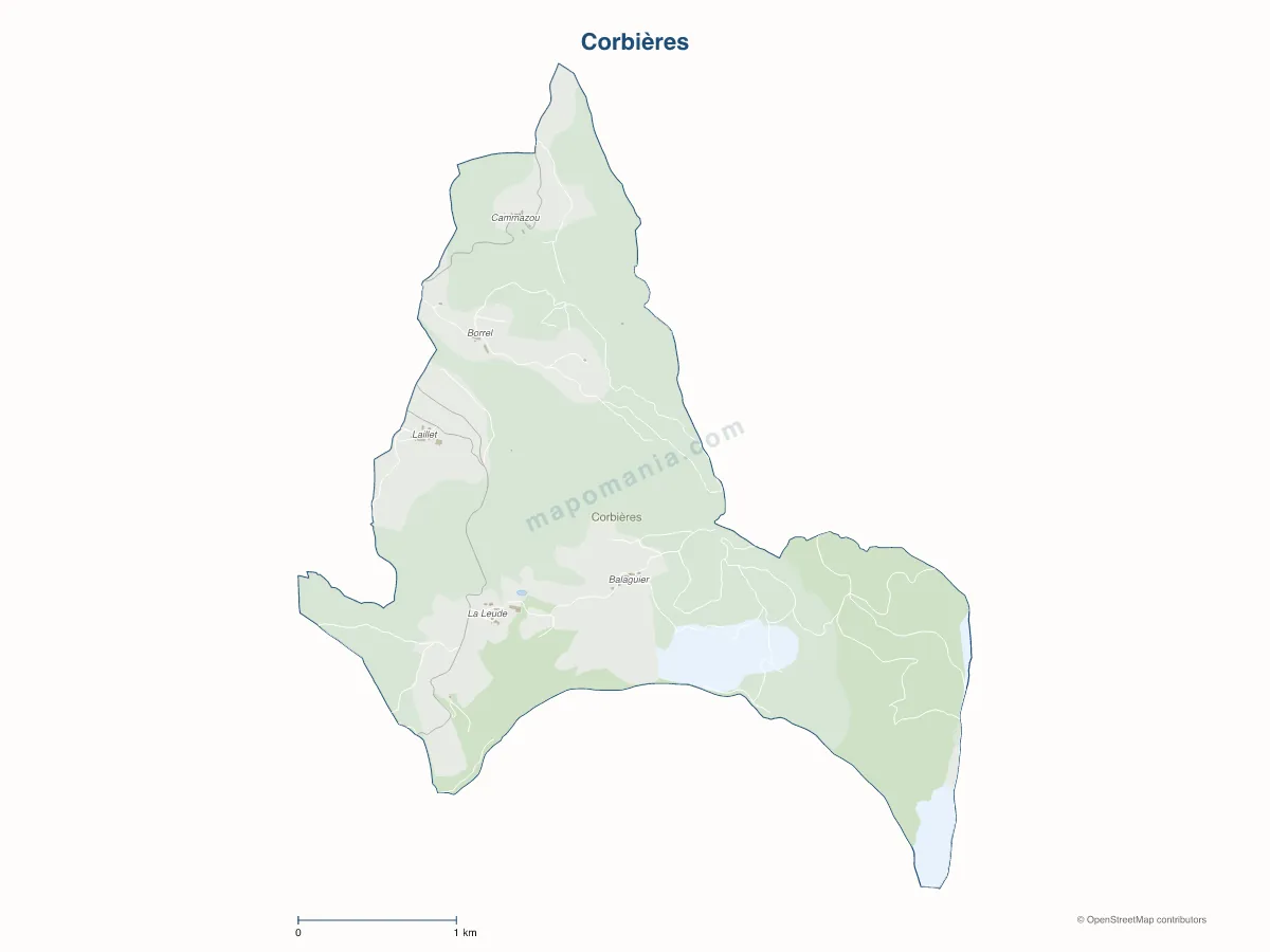 Carte de Corbières à personnaliser