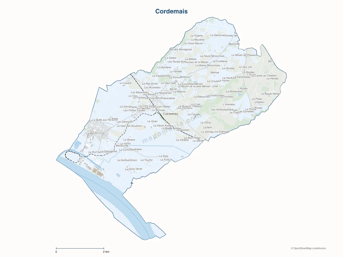 Carte de Cordemais à personnaliser