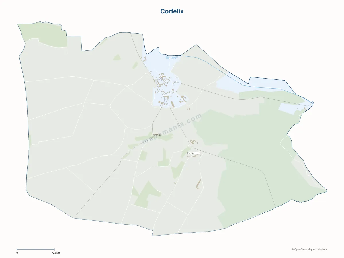Carte de Corfélix à personnaliser