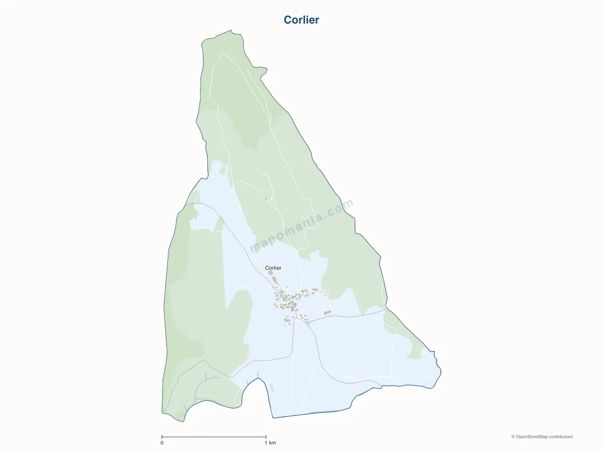 Carte de Corlier à personnaliser