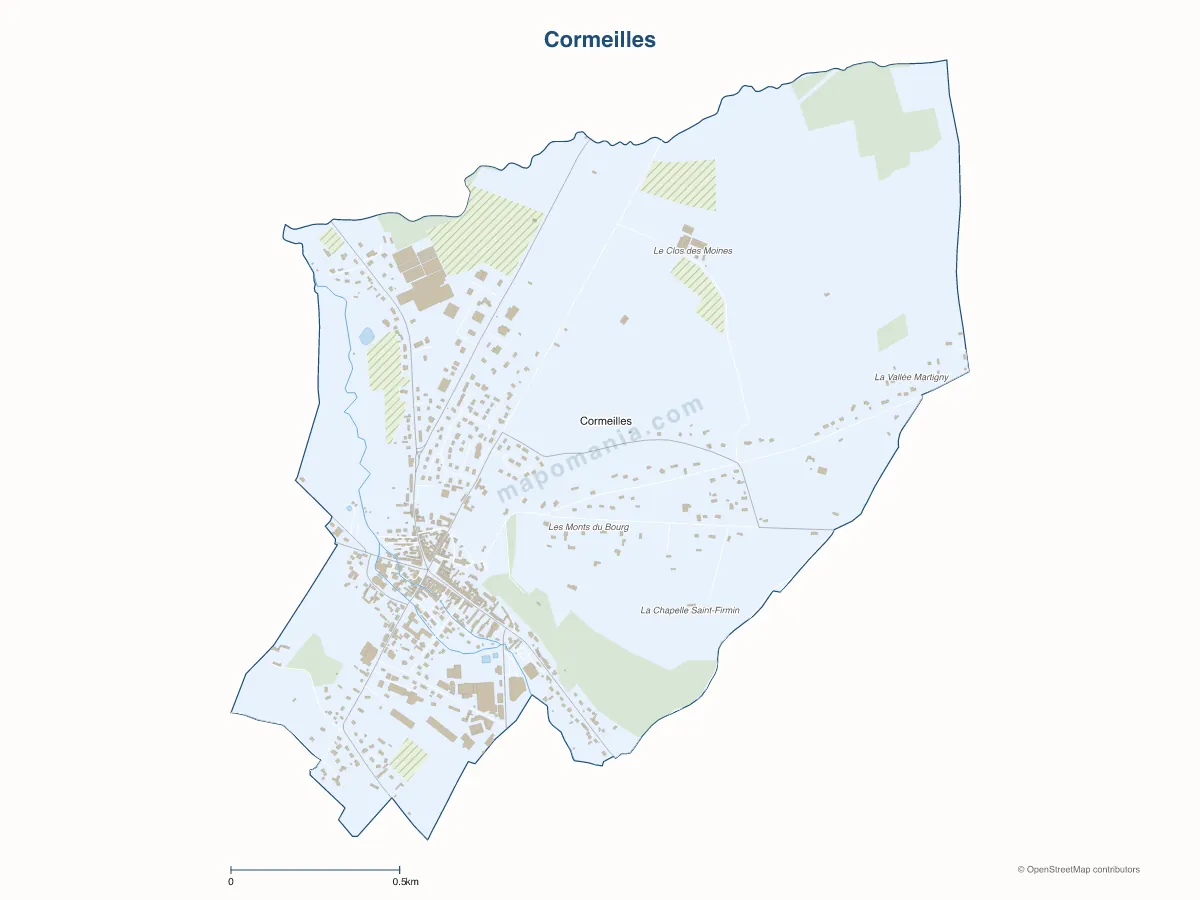 Carte de Cormeilles à personnaliser