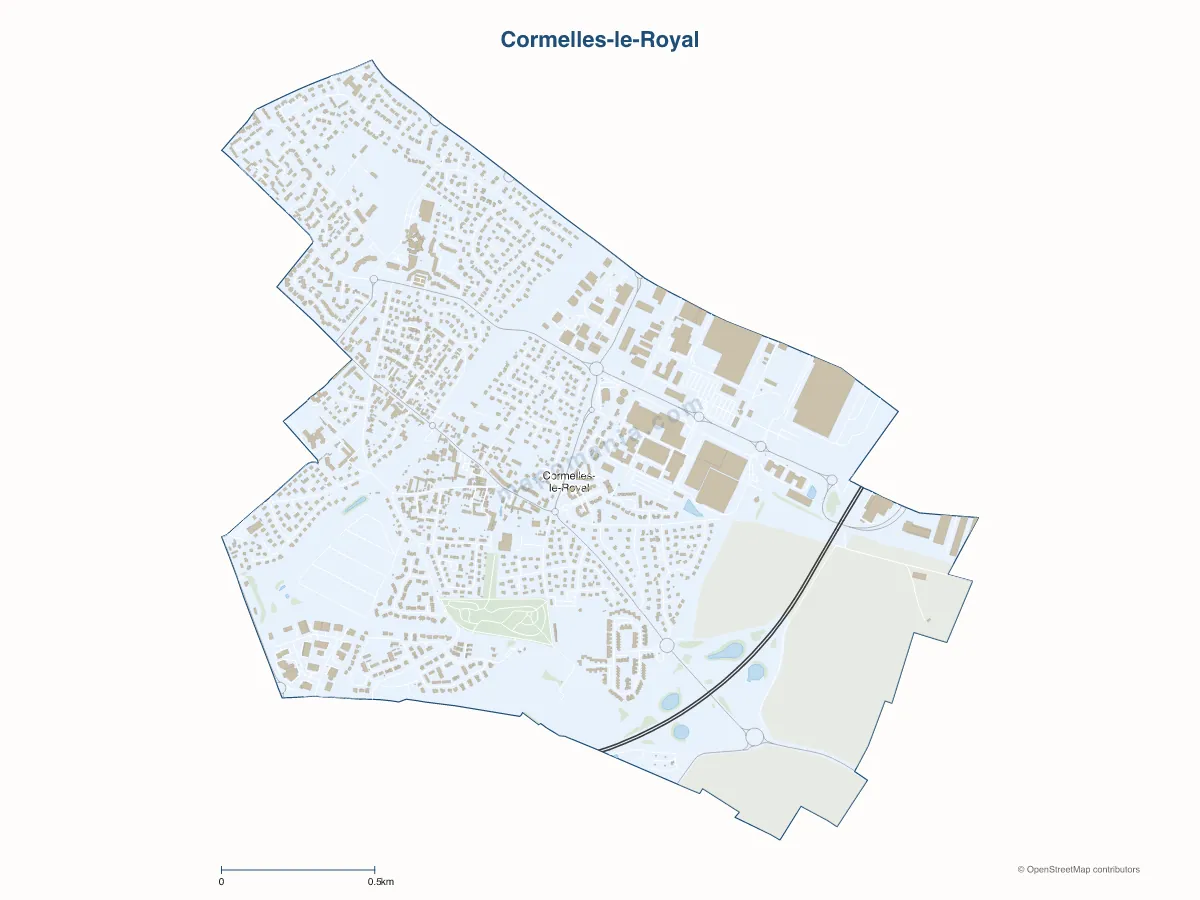 Carte de Cormelles-le-Royal à personnaliser