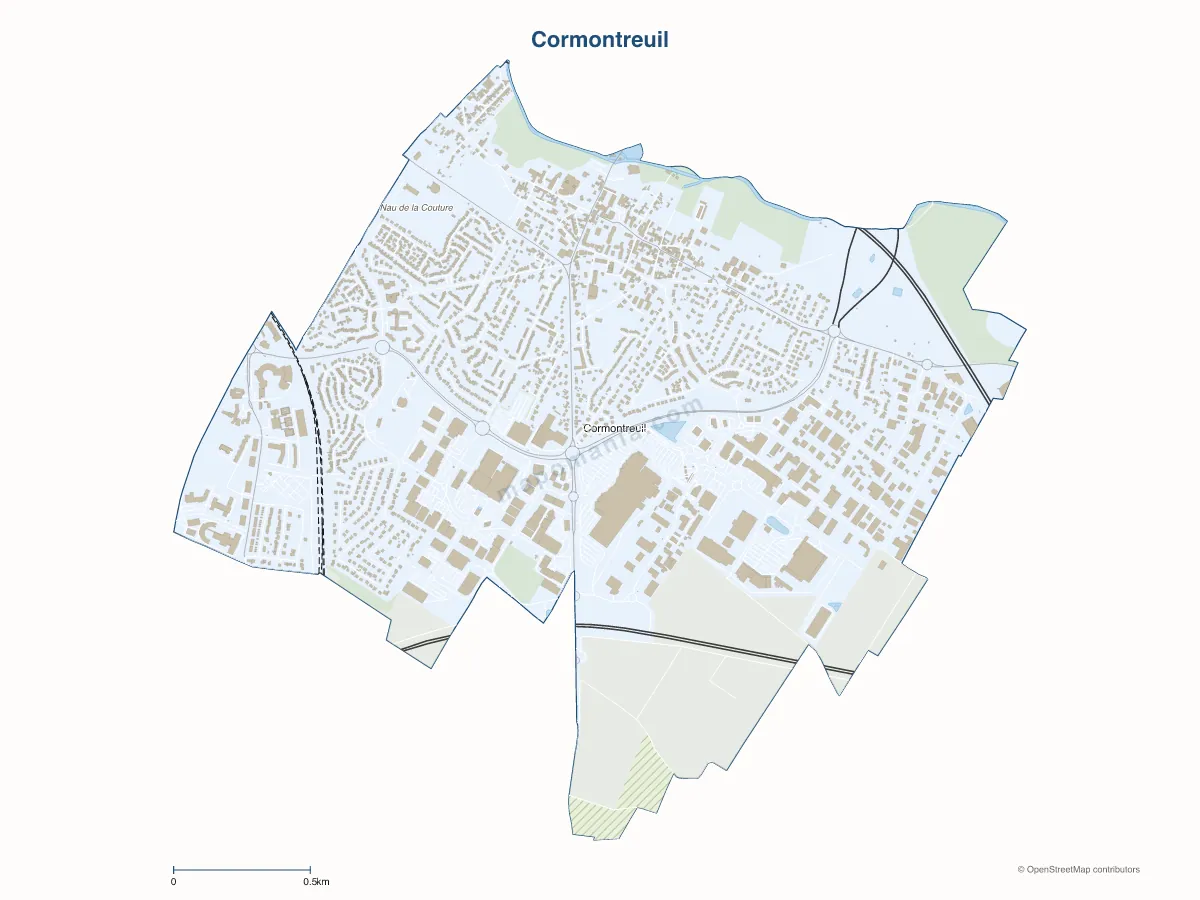 Carte de Cormontreuil à personnaliser