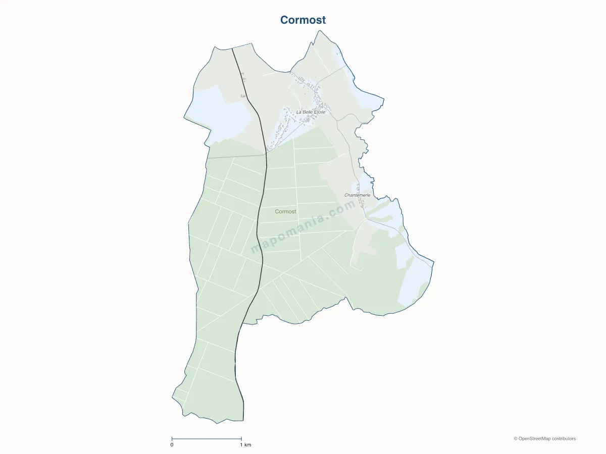 Carte de Cormost à personnaliser