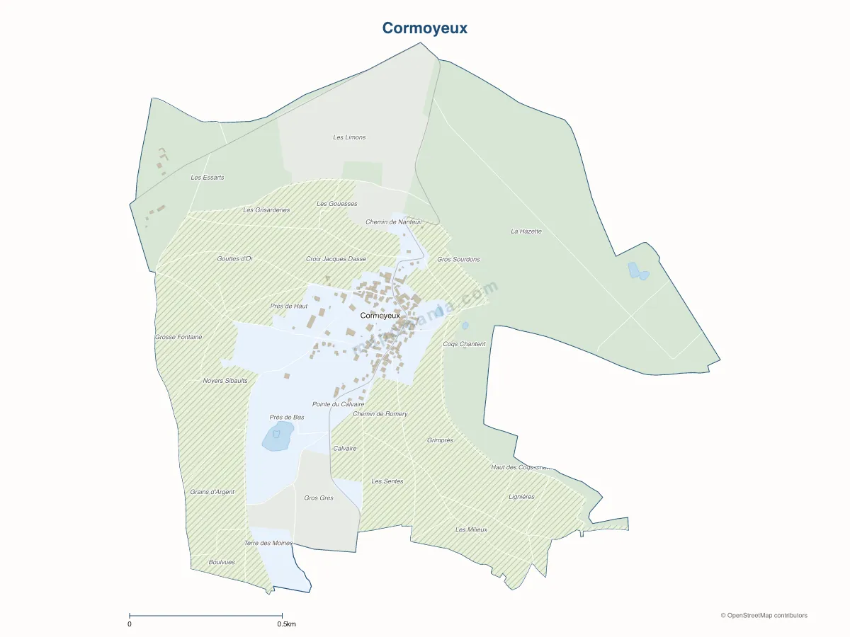 Carte de Cormoyeux à personnaliser