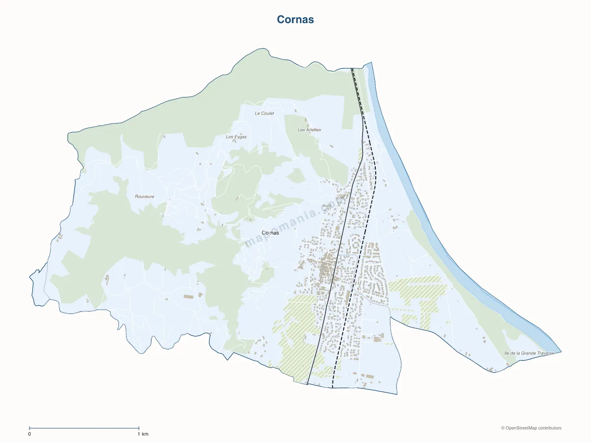 Carte de Cornas à personnaliser