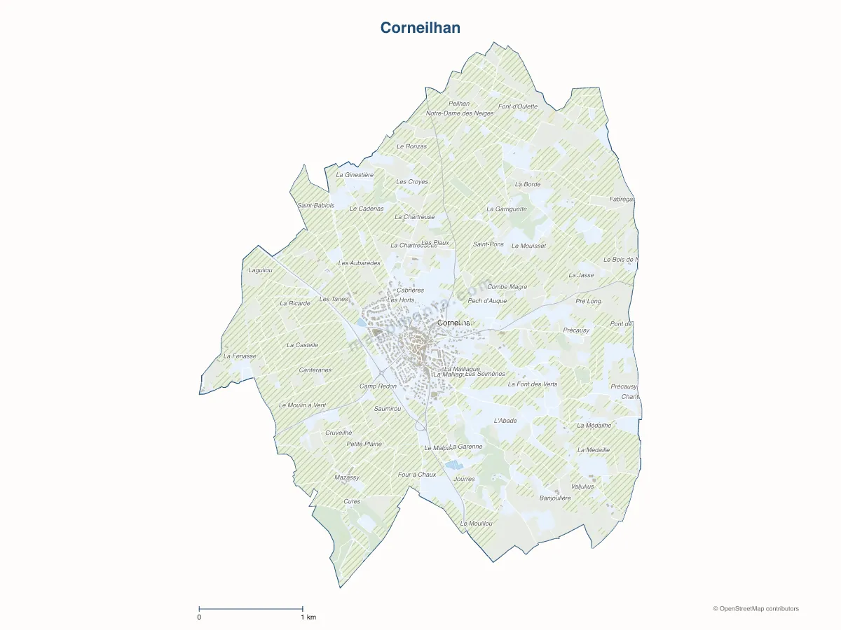 Carte de Corneilhan à personnaliser