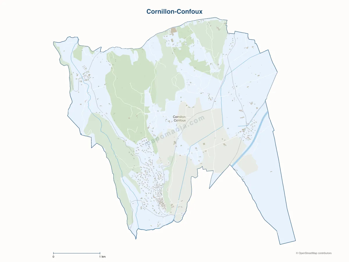 Carte de Cornillon-Confoux à personnaliser