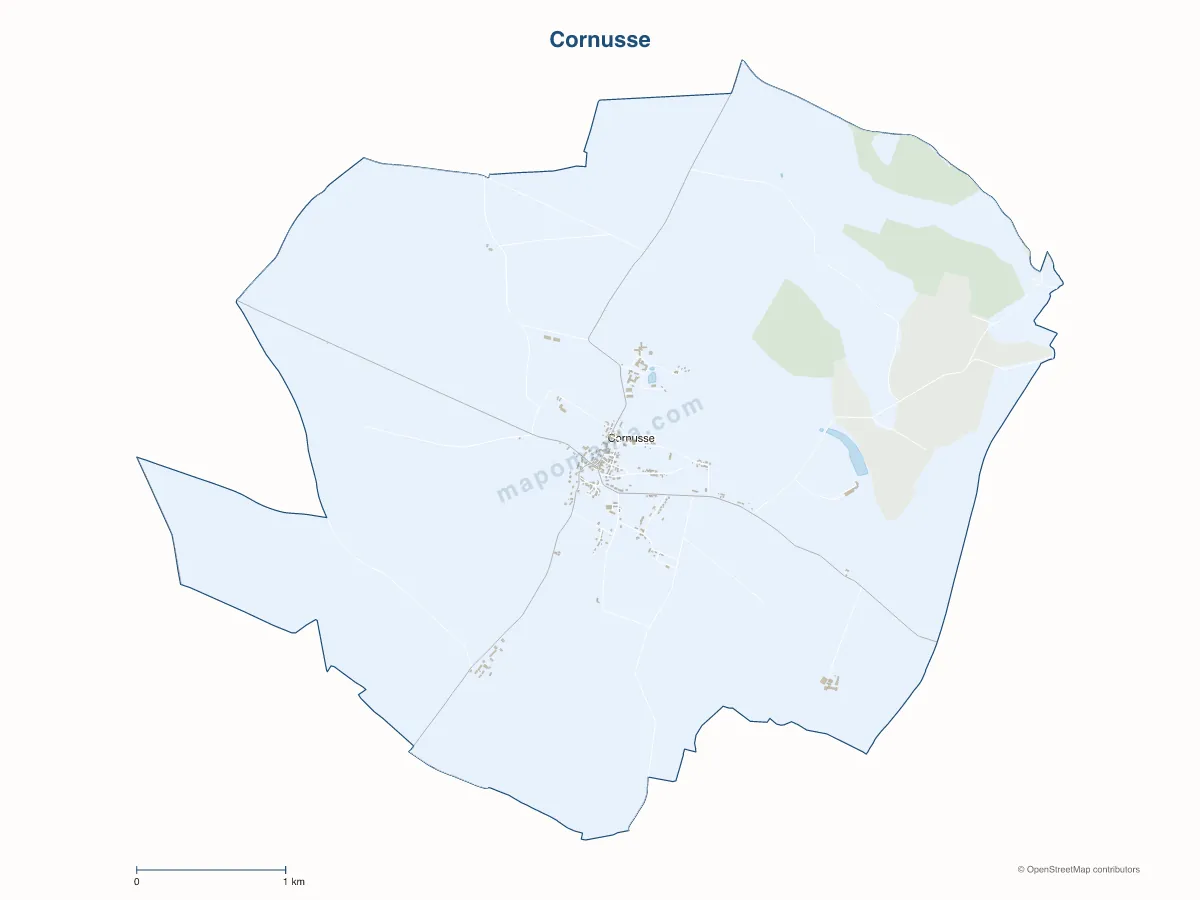 Carte de Cornusse à personnaliser