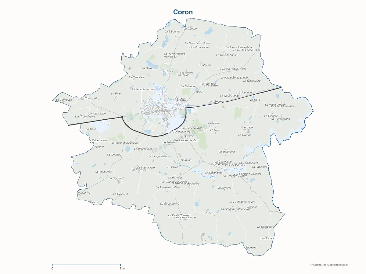 Carte de Coron à personnaliser