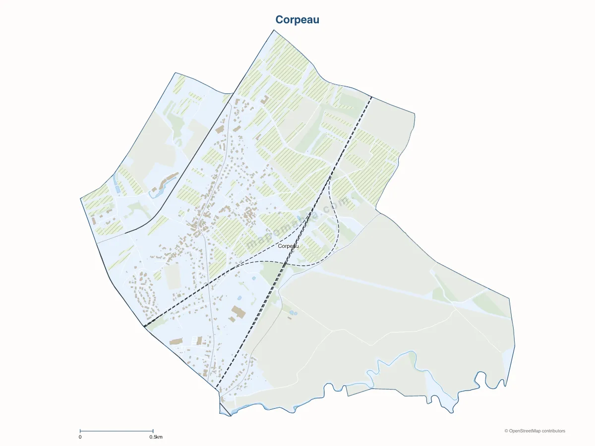 Carte de Corpeau à personnaliser