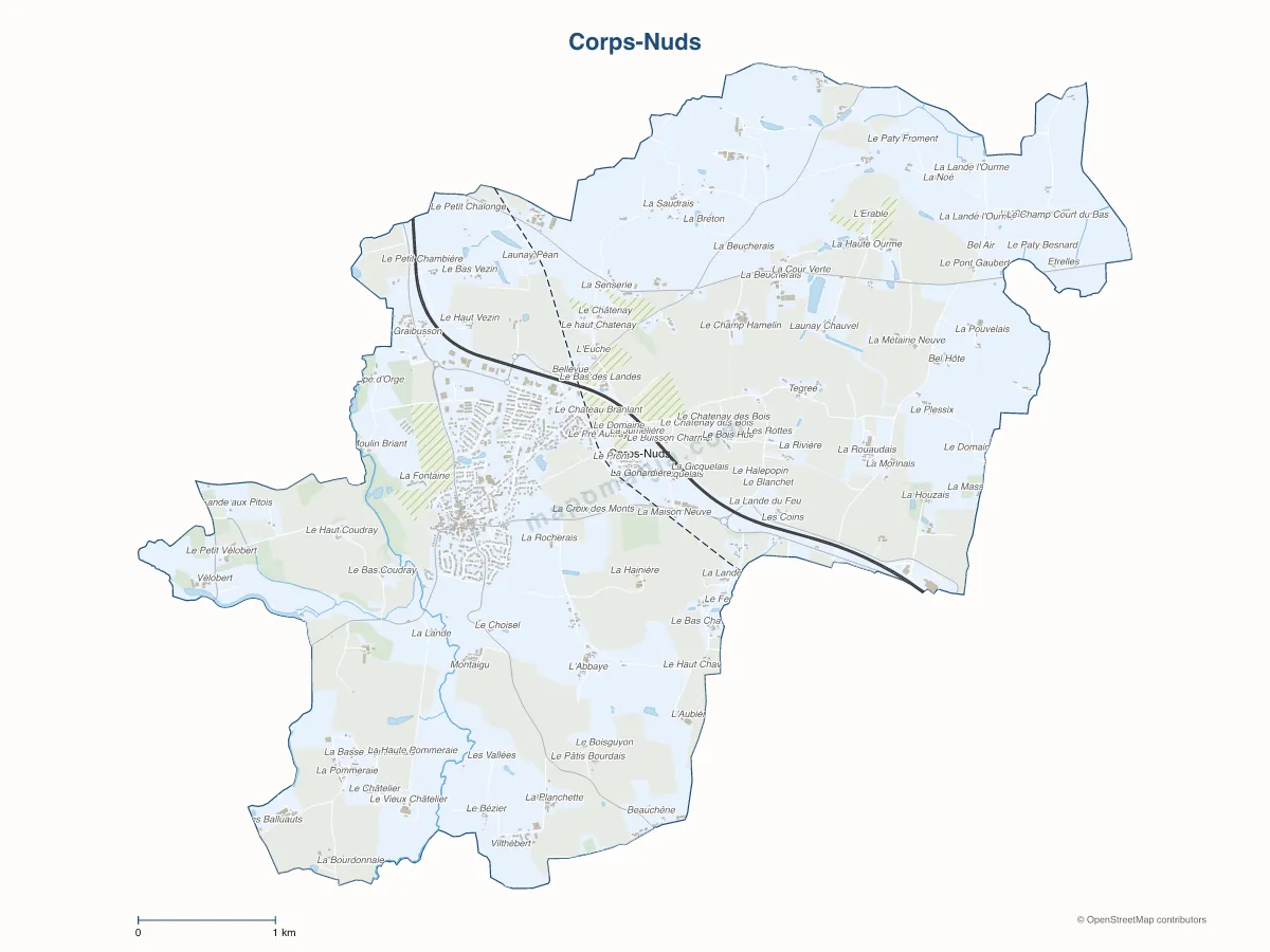 Carte de Corps-Nuds à personnaliser
