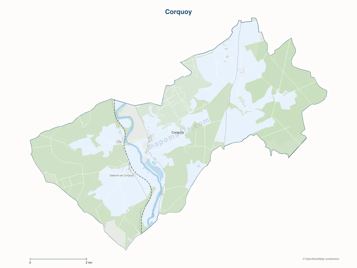 Carte de Corquoy à personnaliser
