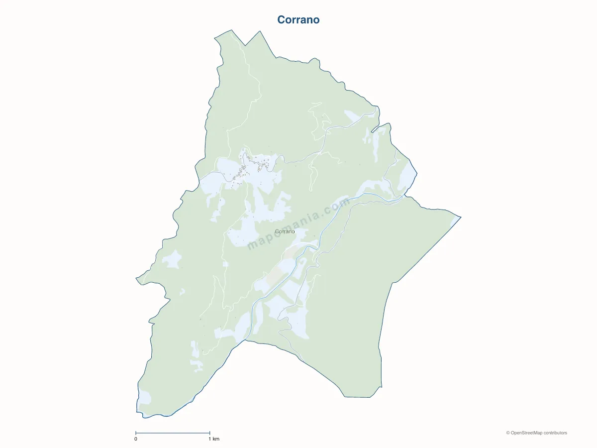 Carte de Corrano à personnaliser