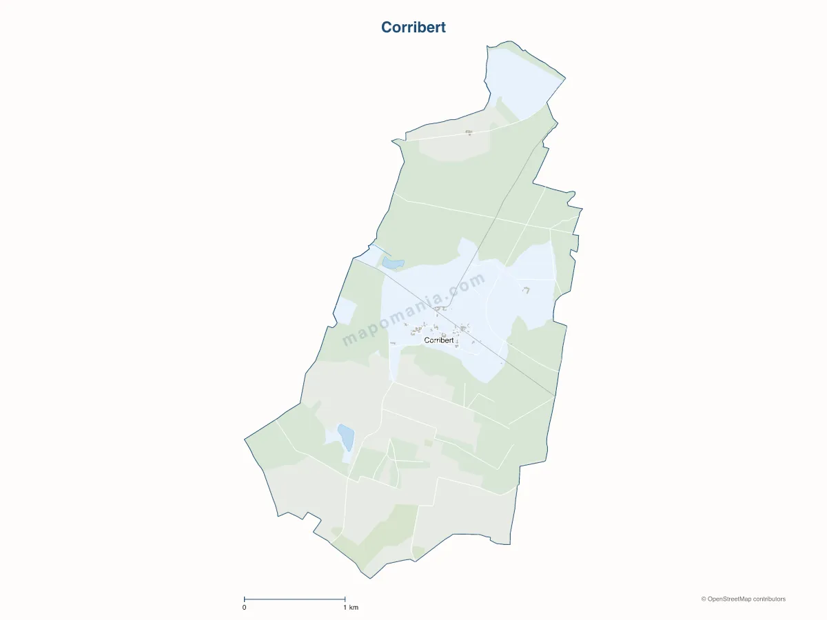 Carte de Corribert à personnaliser