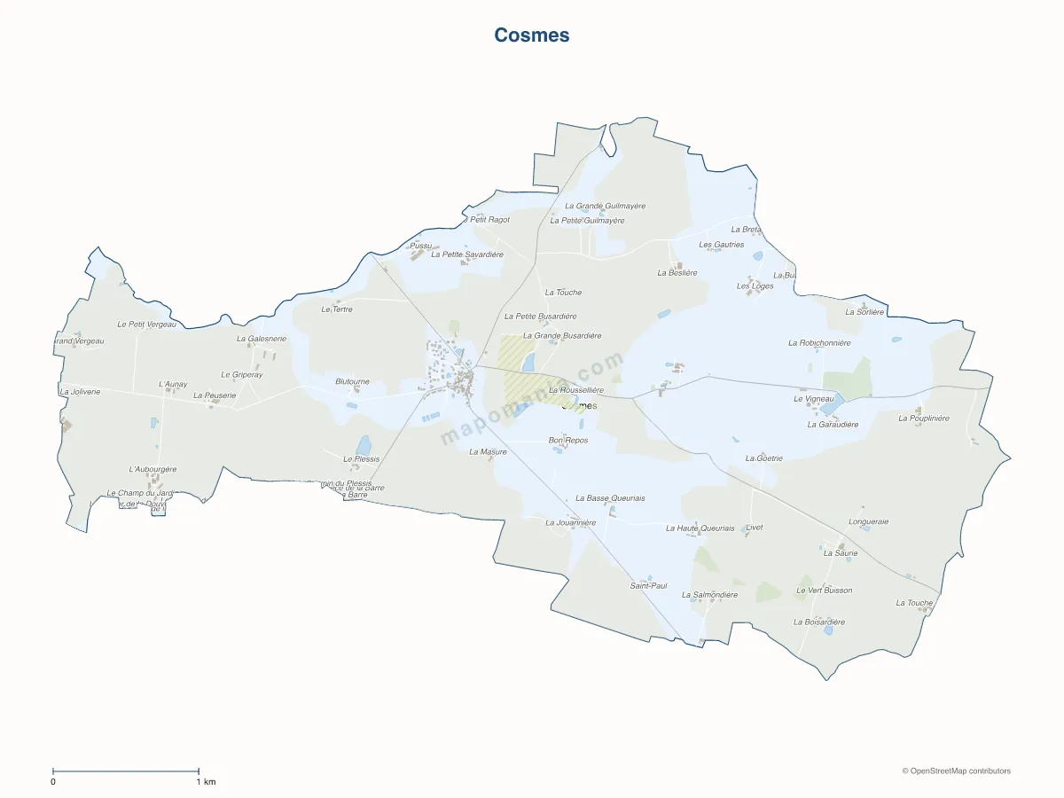 Carte de Cosmes à personnaliser