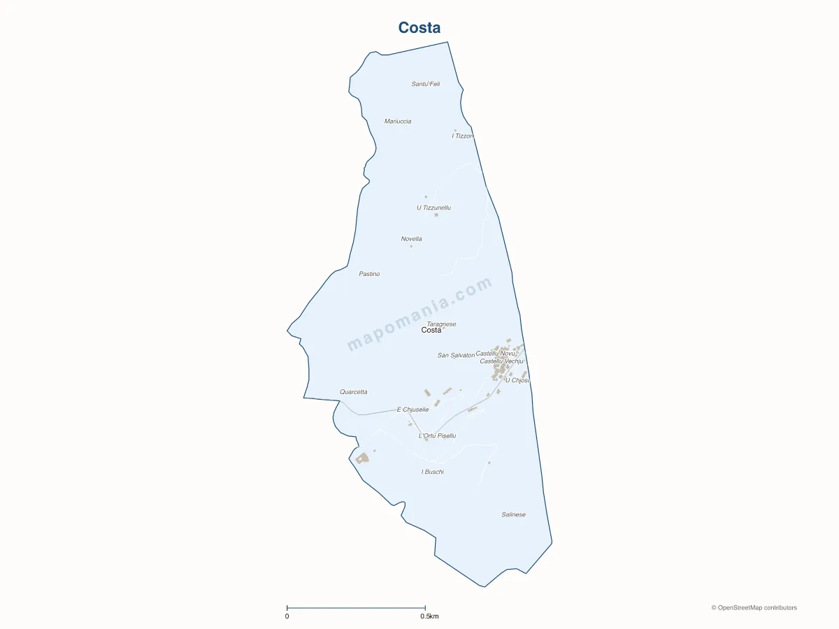 Carte de Costa à personnaliser