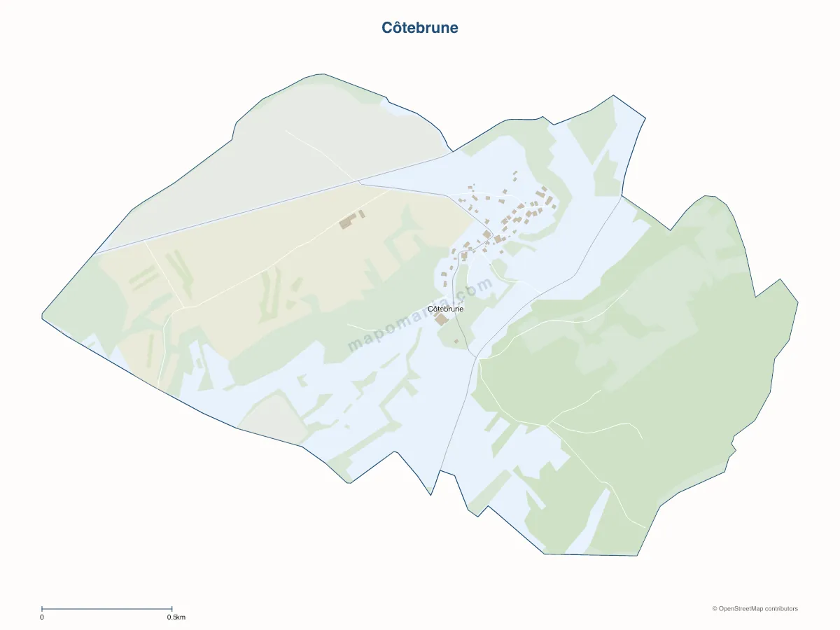 Carte de Côtebrune à personnaliser