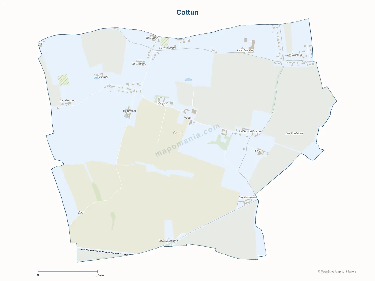 Carte de Cottun à personnaliser