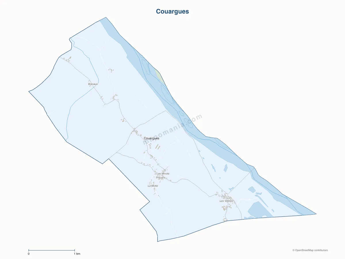 Carte de Couargues à personnaliser