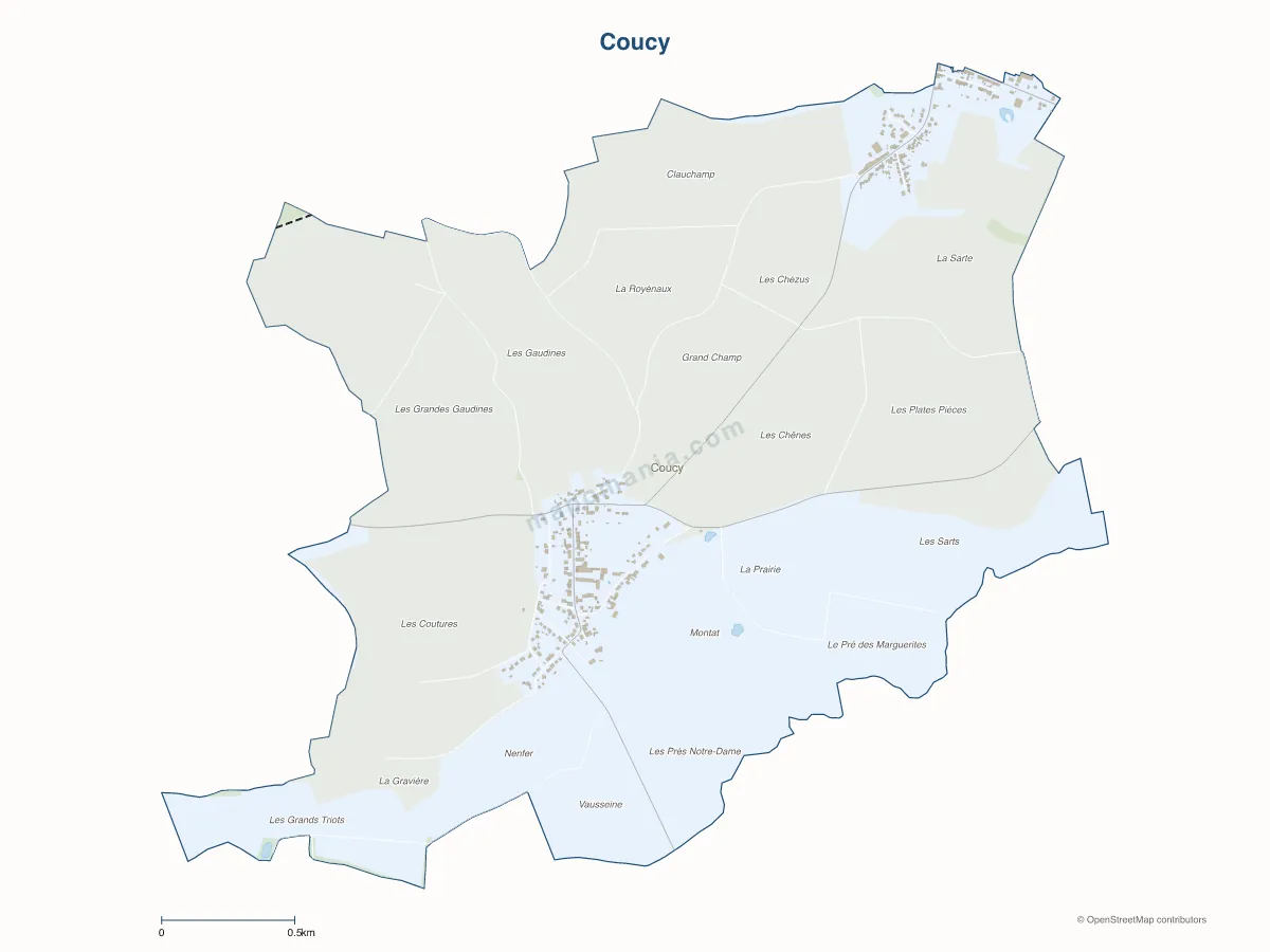 Carte de Coucy à personnaliser