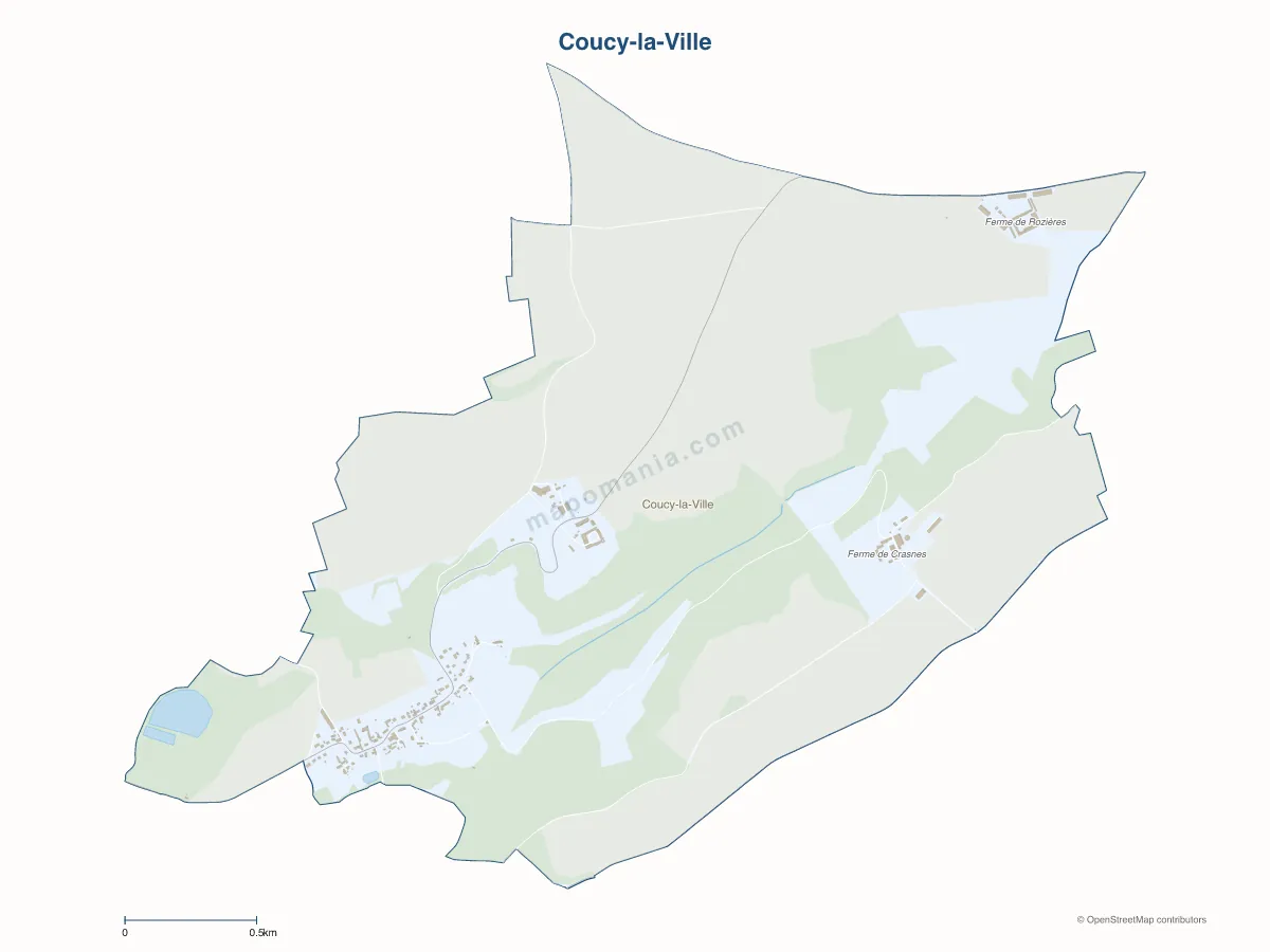 Carte de Coucy-la-Ville à personnaliser