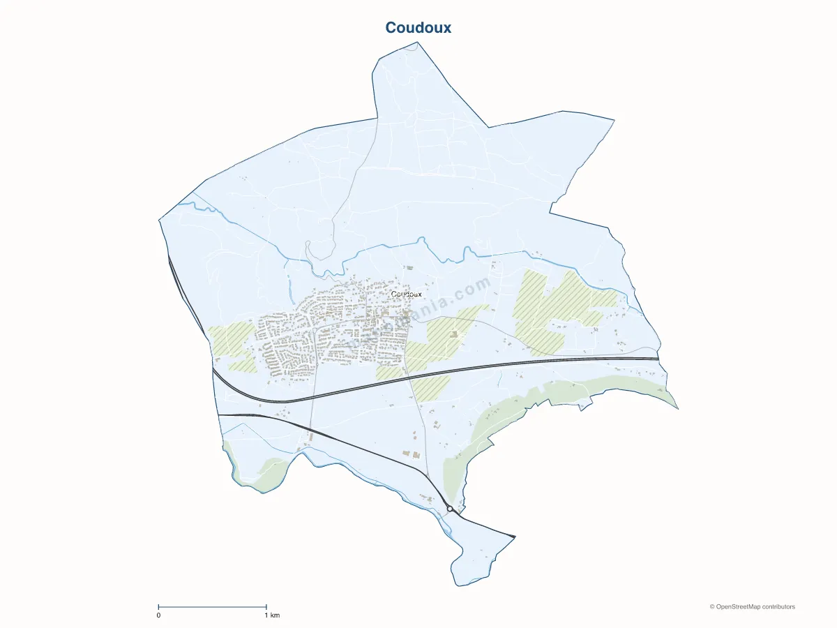 Carte de Coudoux à personnaliser