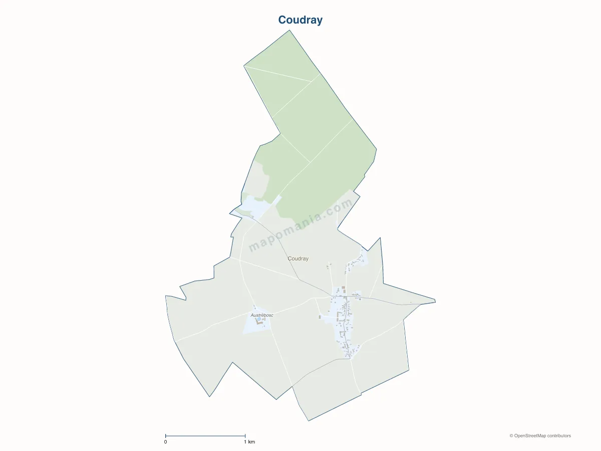 Carte de Coudray à personnaliser