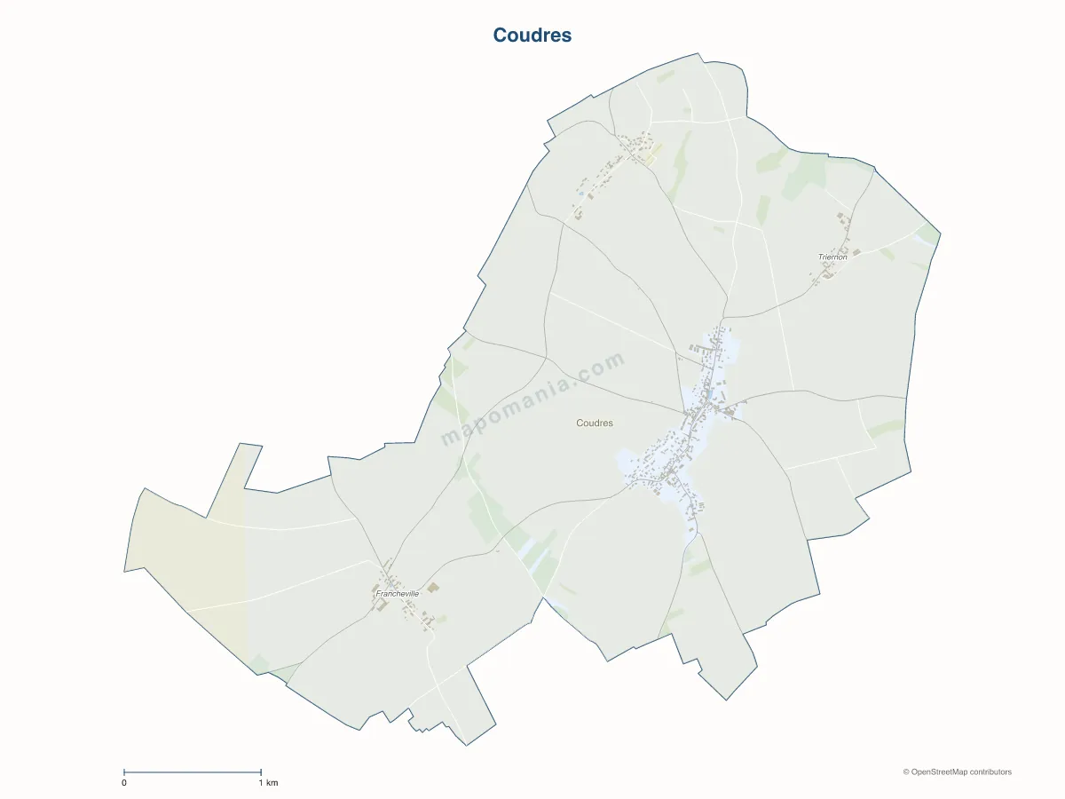 Carte de Coudres à personnaliser