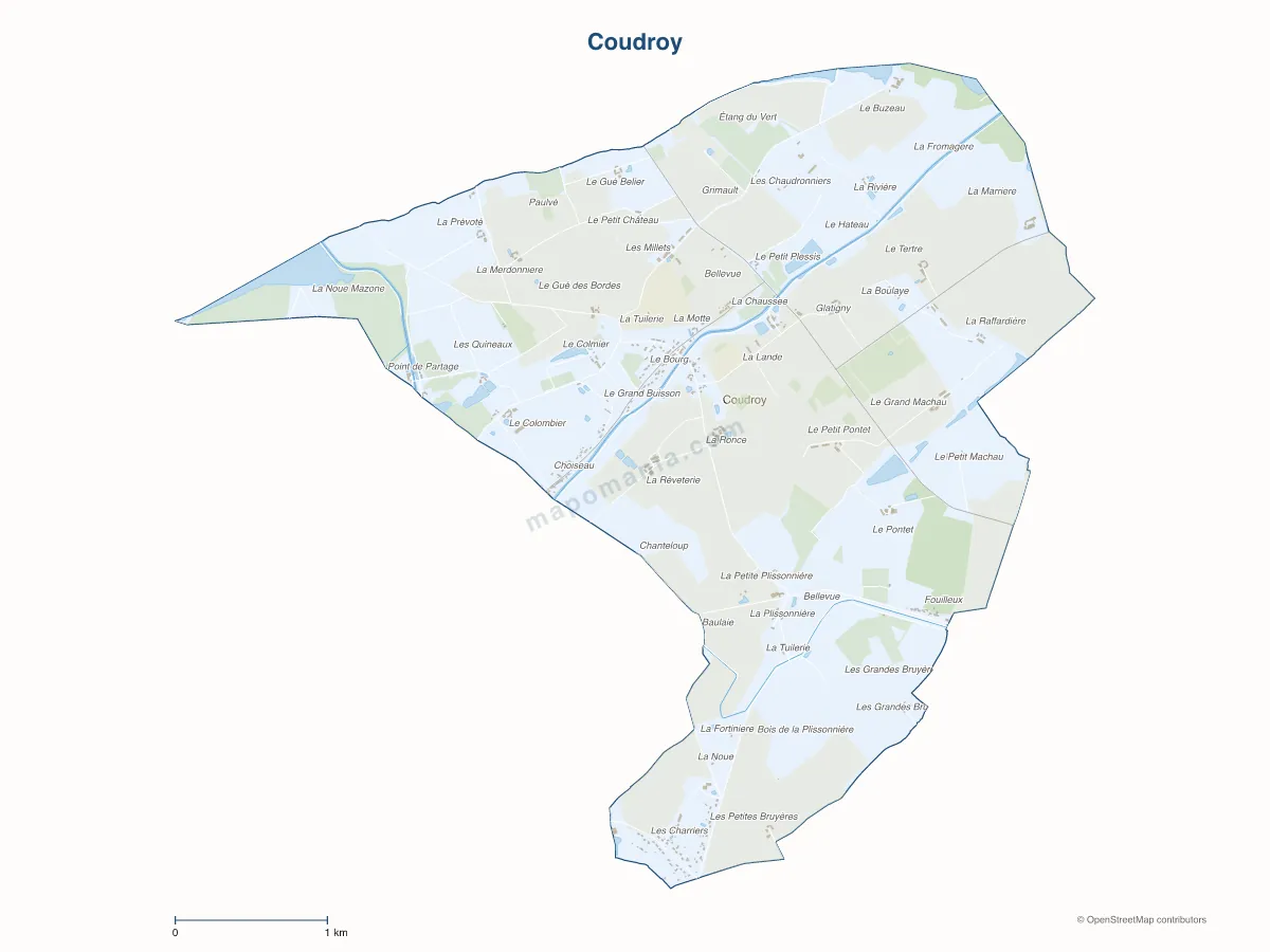 Carte de Coudroy à personnaliser