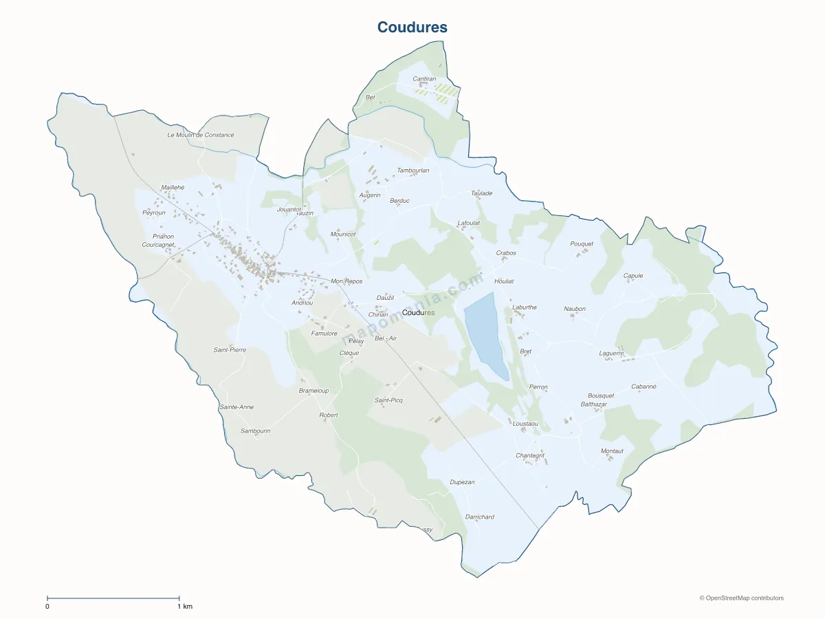 Carte de Coudures à personnaliser