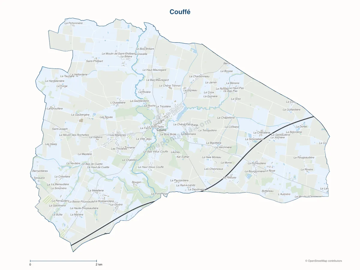 Carte de Couffé à personnaliser