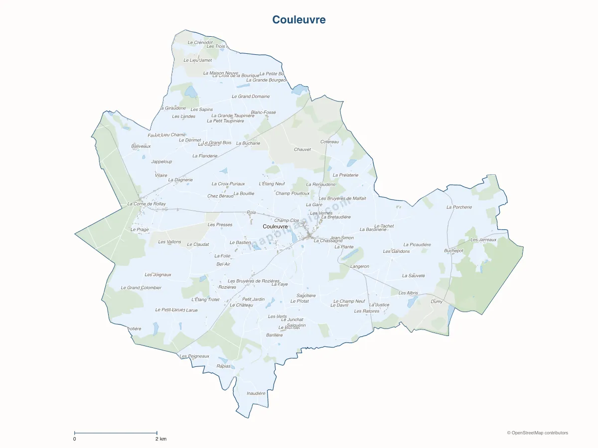 Carte de Couleuvre à personnaliser