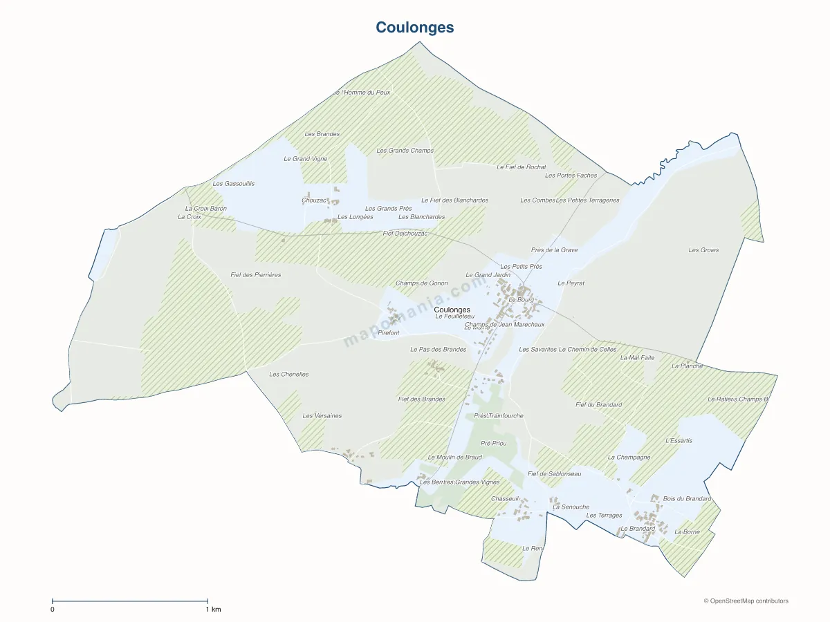 Carte de Coulonges à personnaliser