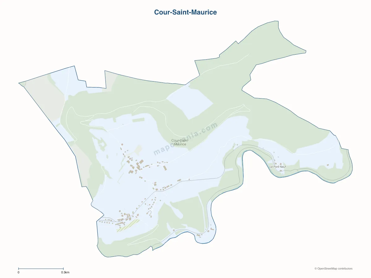 Carte de Cour-Saint-Maurice à personnaliser