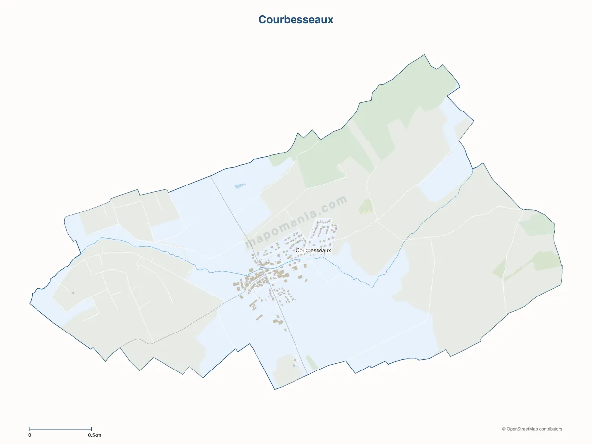 Carte de Courbesseaux à personnaliser