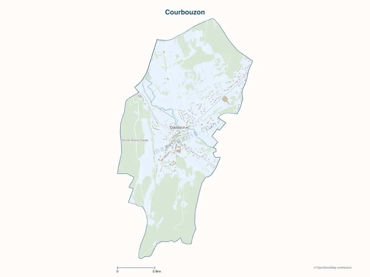 Carte de Courbouzon à personnaliser