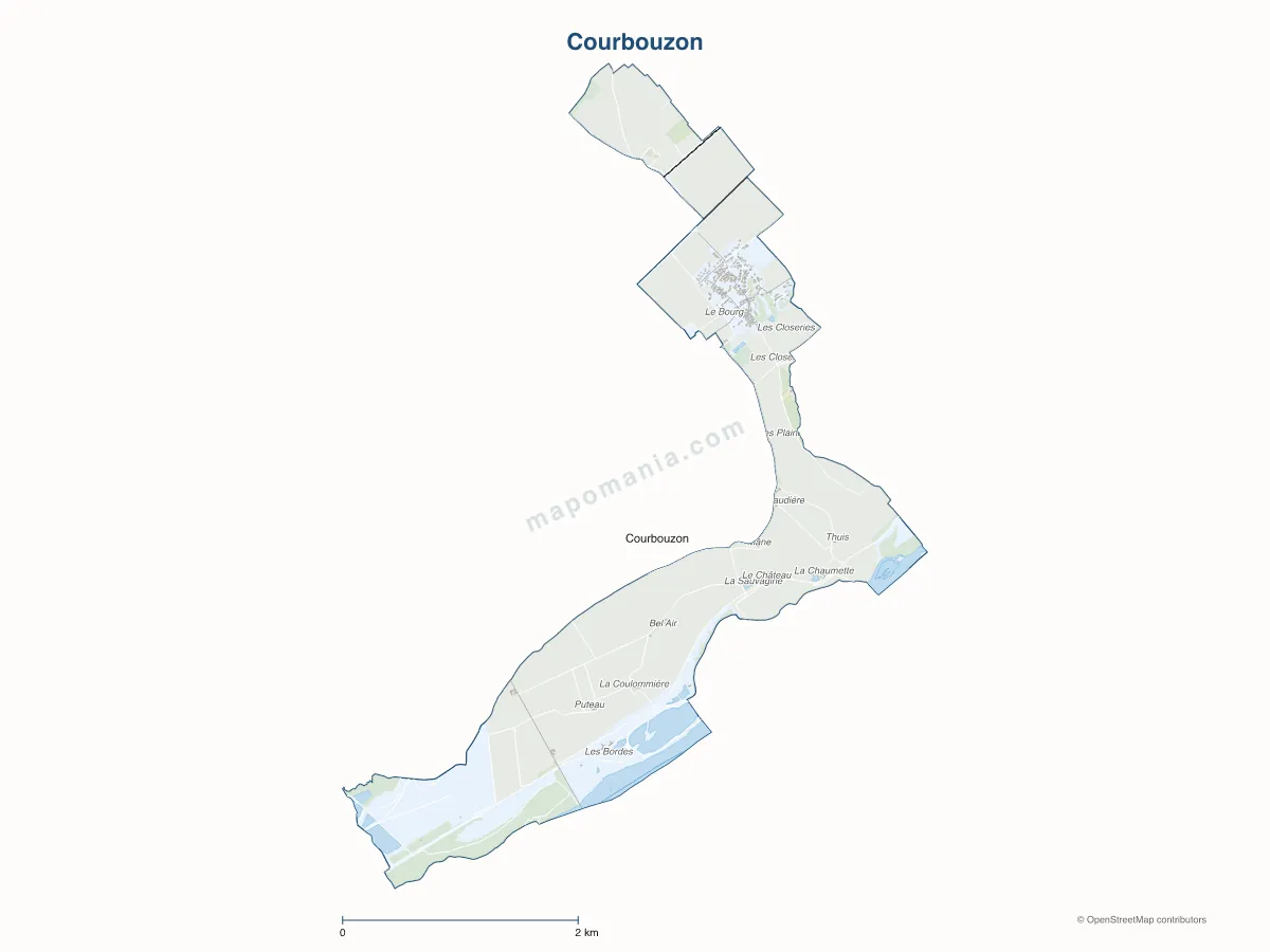 Carte de Courbouzon à personnaliser