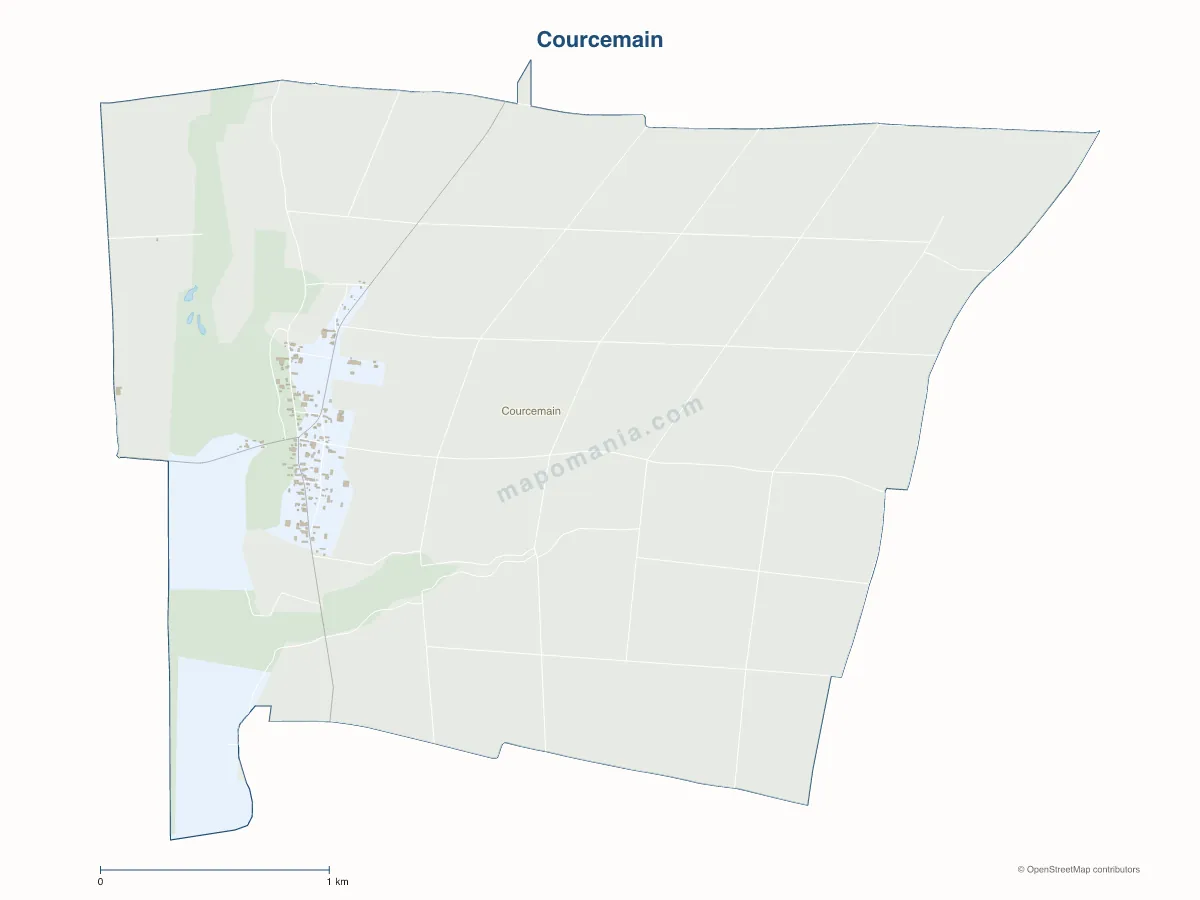 Carte de Courcemain à personnaliser