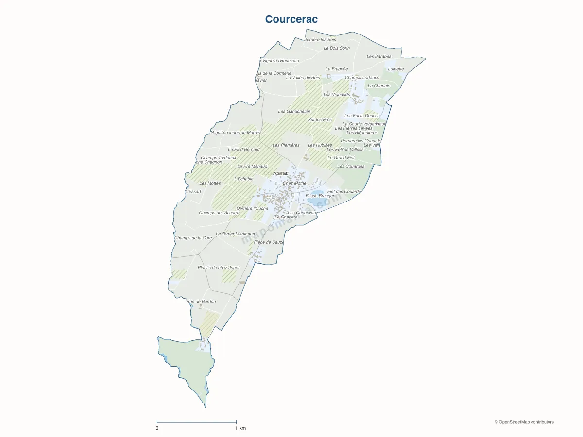 Carte de Courcerac à personnaliser