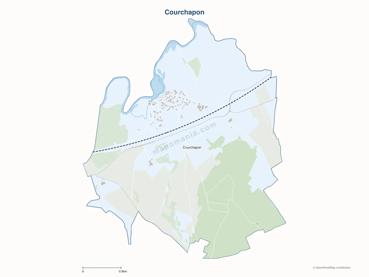 Carte de Courchapon à personnaliser