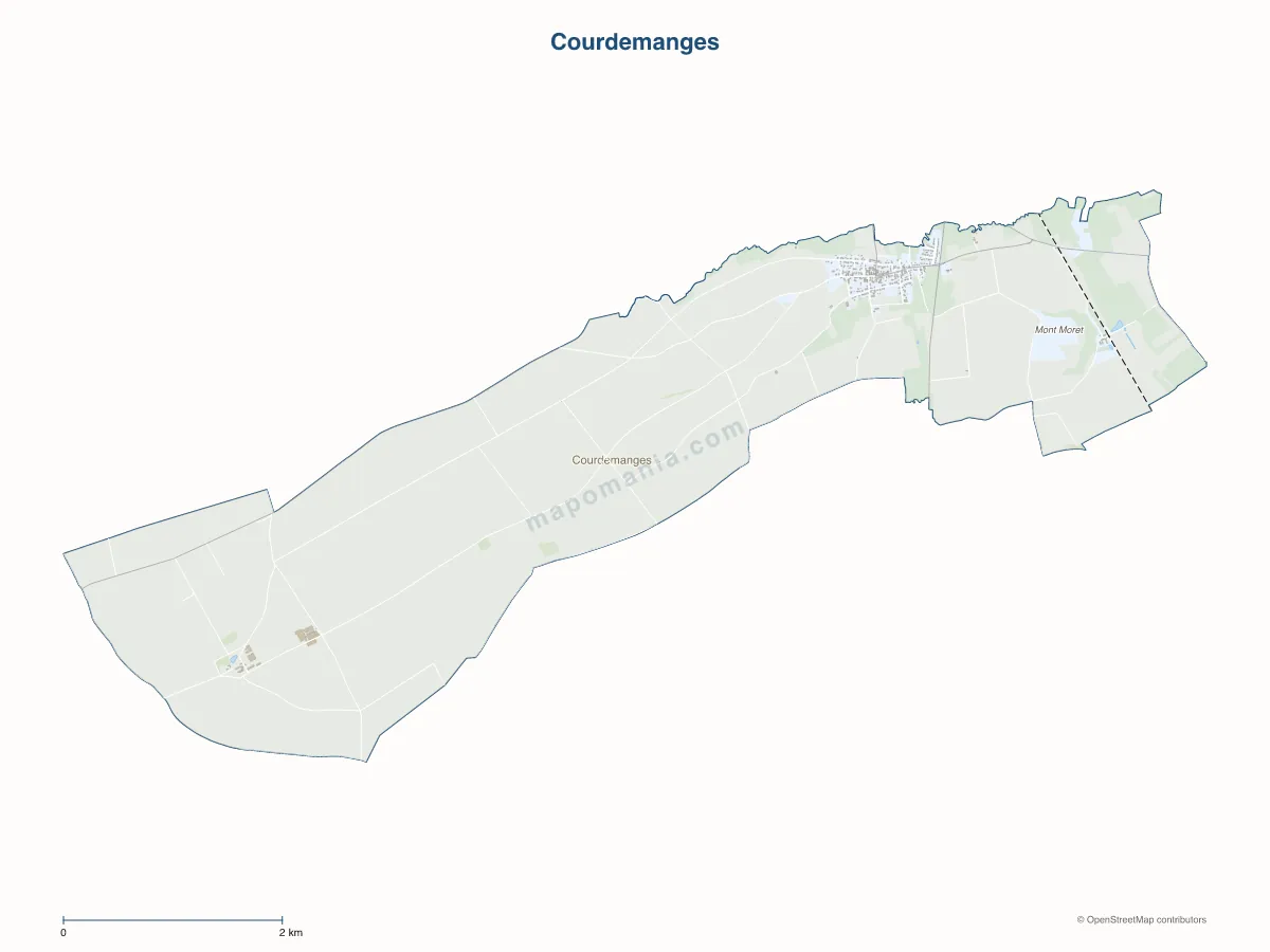 Carte de Courdemanges à personnaliser