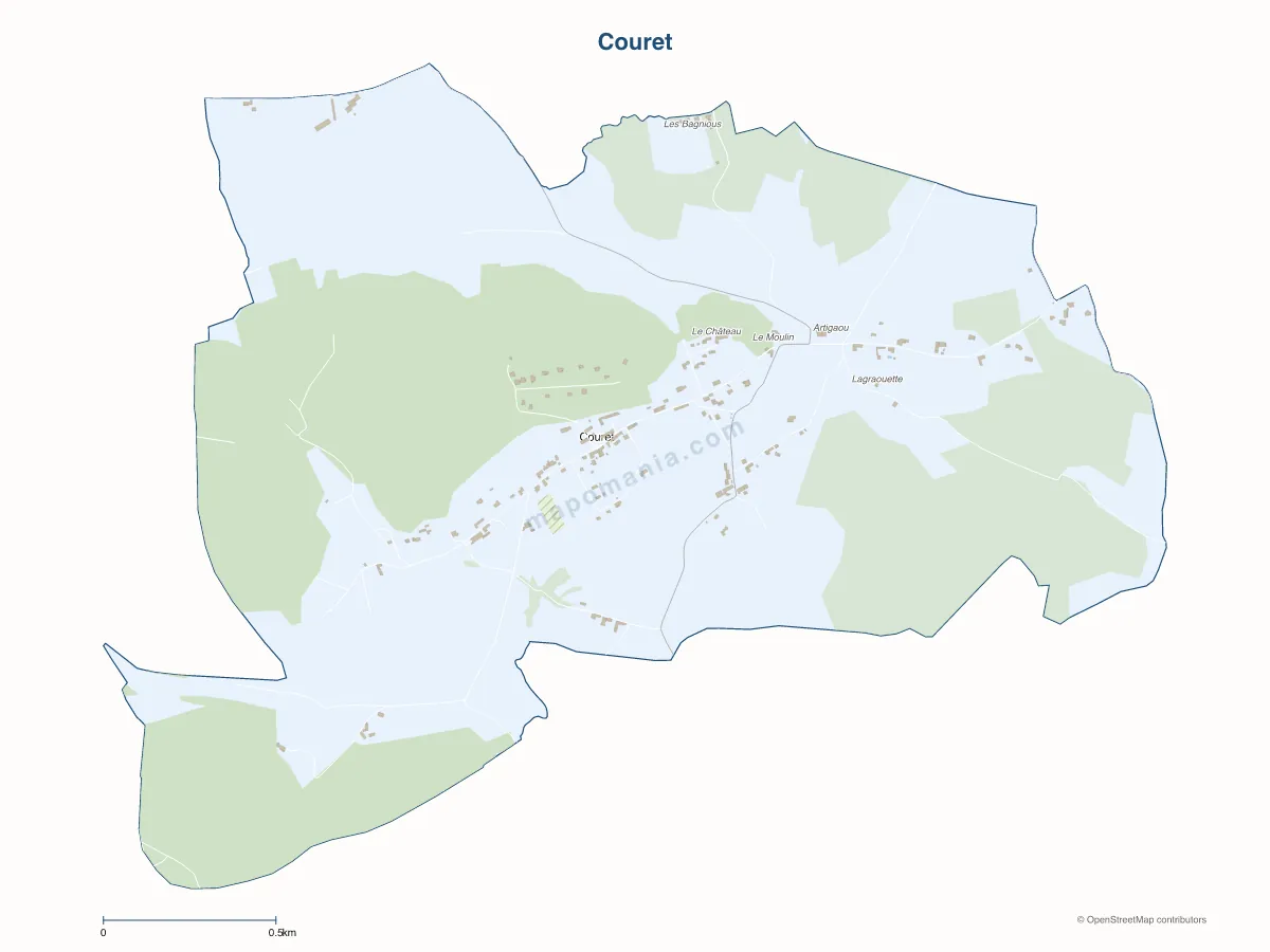 Carte de Couret à personnaliser